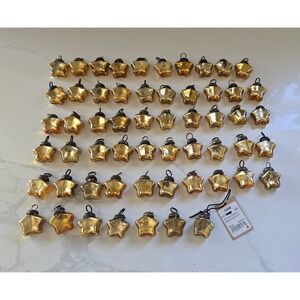 New Creative Co-Op 57pc Gold Mercury Glass Star Ornaments 1 Inch Bulk Set